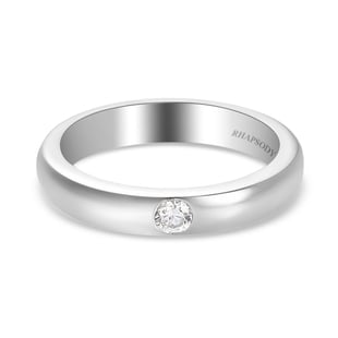RHAPSODY Diamond Solitaire Band Ring in 950 Platinum 6.40 Grams IGI Certified VS EF