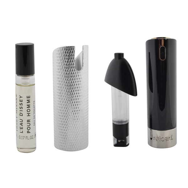 Reload Mini Perfume Spray Black (Incl. Issey Miyake DIssey Homme - 5ml & Embossed Skin) - Embossed M