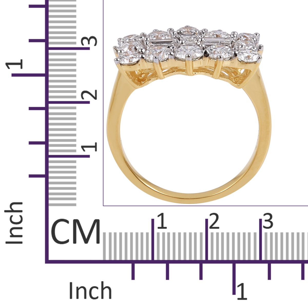 Collectors Edition- ILIANA 18K Yellow Gold IGI Certified Diamond (SI/G-H) Boat Cluster Ring 2.00 Ct
