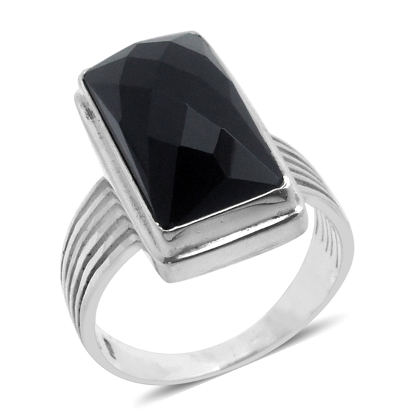 Royal Bali Collection Boi Ploi Black Spinel (Oct) Ring in Sterling Silver 15.410 Ct.