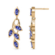 Tanzanite Earrings (with Push Back) in 14K Gold Overlay Sterling Silver 1.62 Ct.