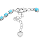 Arizona Sleeping Beauty Turquoise Bracelet (Size - 7 With 2 Inch Extender ) in Platinum Overlay Sterling Silver. Total Wt 4.00 Cts