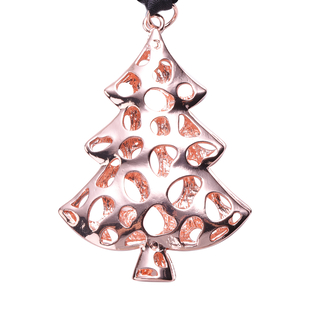 RACHEL GALLEY Latticework Christmas Tree Charm in Rose Gold Tone
