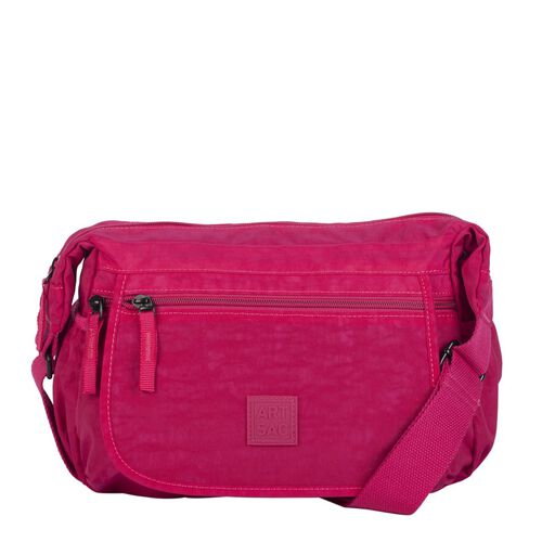 Artsac Fuchsia Colour Medium Size Crossbody Bag with Zip Top - 3497222 - TJC