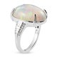 RHAPSODY 950 Platinum AAAA Ethiopian Welo Opal and Diamond (VS/E-F) Ring 11.10 Ct, Platinum Wt. 7.69 Gms