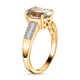 ILIANA 18K Yellow Gold AAA Turkizite and Diamond (SI/G-H) Ring 3.15 Ct.