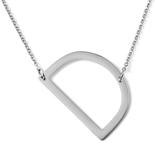 Initial D Necklace (Size - 20) in Stainless Steel