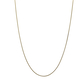 14K Gold Overlay Sterling Silver Adjustable Sliding Curb Chain (Size 22) with Spring Ring Clasp