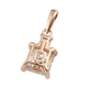 Lustro Stella 9K Yellow Gold Pendant Made with Finest CZ 2.37 Ct.