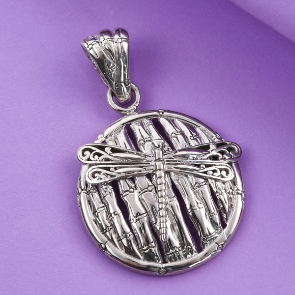 Royal Bali Collection - Sterling Silver Dragonfly Pendant, Silver Wt 5.00 Gms.