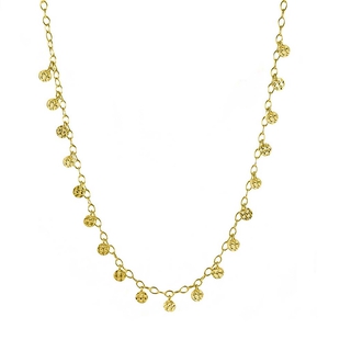 New York Close Out Deal- Yellow Gold Overlay Sterling Silver Necklace (Size - 18) with Lobster Clasp