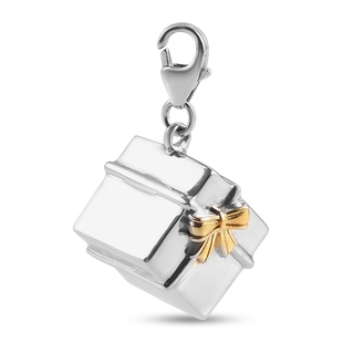 Platinum and Yellow Gold Overlay Sterling Silver Charm, Silver Wt. 5.10 Gms