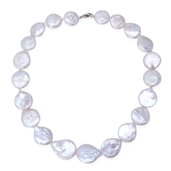 (Option 1) AA Keshi Pearl Necklace (Size 18) in Sterling Silver 30.000 Ct.