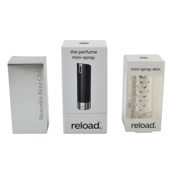 Reload Mini Perfume Spray Black (Incl. Mercedes Club Mini Men - 5ml & Embossed Spheres )