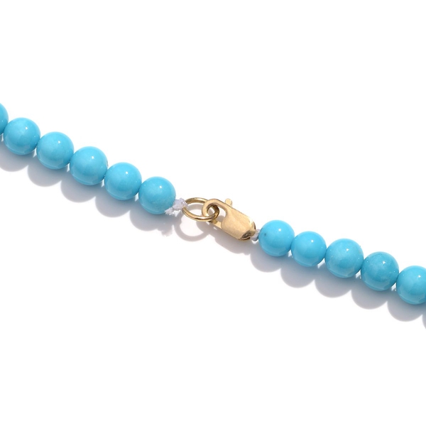 10K Y Gold Arizona Sleeping Beauty Turquoise Necklace (Size 20) 88.830 Ct.