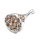 Sajen Silver NATURES JOY Collection - Tigers Eye and Doublet Quartz Pendant in Platinum Overlay Sterling Silver 22.66 Ct.