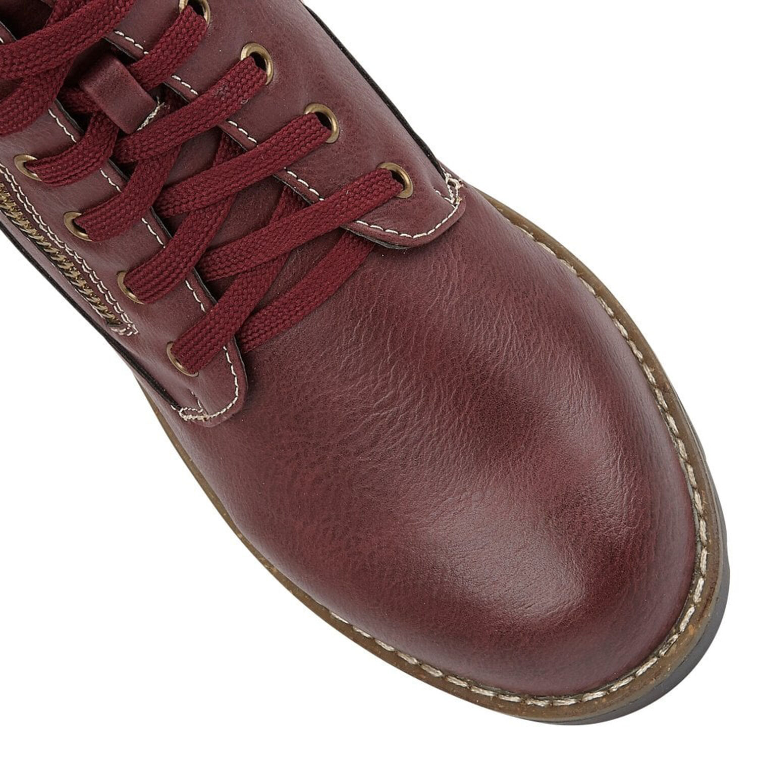 Lotus Emmeline Lace-Up Ankle Boots  Burgundy