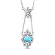 Arizona Sleeping Beauty Turquoise and Natural Cambodian Zircon Necklace (Size - 18 With 2 Inch Exten