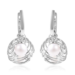 Isabella Liu - Sea Rhyme Collection - Freshwater White Pearl and White Mother of Pearl Earrings (wit