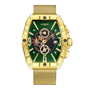 GAMAGES OF LONDON Limited Edition Hand Assembled Resplendence Automatic Movement Green Dial Water Re