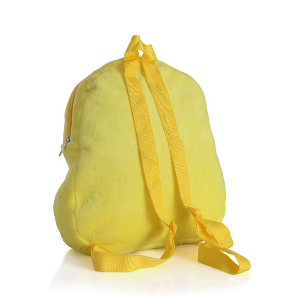 Yellow Colour School Bag With Pink Colour Rabbit Kids Backpack (Size 32x28 Cm)