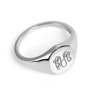 Personalised Monogram Ring in Silver