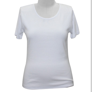 SUGARCRISP 100% Cotton Short Sleeve Rib TShirt (Size 10) - White