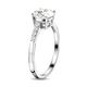 Moissanite Ring in Platinum Overlay Sterling Silver 1.31 Ct.