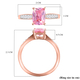 ELANZA Simulated Pink Diamond and Simulated White Diamond Ring in Rose Gold Overlay Sterling Silver 2.67Ct
