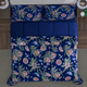 4 Piece Set - Digital Floral Printed Comforter (Size 225x220cm), Fitted Sheet (Size 200x150cm) and 2 Pillowcase (Size 70x50cm) - Navy (King)
