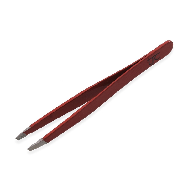 Duo Tweezer Set -One Pointed and One Slanted -Red