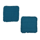 Set of 2 - Cotton Linen Solid Cushion Cover with Ruffled Flange (Size - 45x4 Cm) - Teal