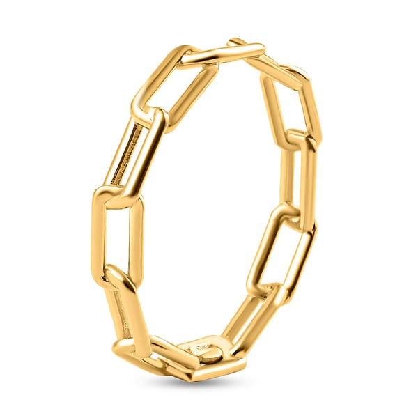 9K Yellow Gold Paperclip Ring