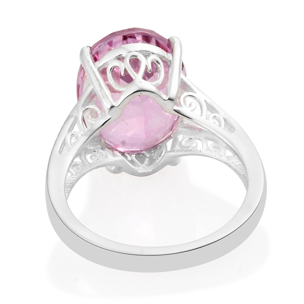 Rare Size Mystic Pink Coated Topaz (Ovl) Ring in Sterling Silver 11.750 Ct.