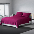 Serenity Night 4 Piece Set - Solid Microfibre 1 Flat Sheet (230x265cm), 1 Fitted Sheet (150x200cm) &