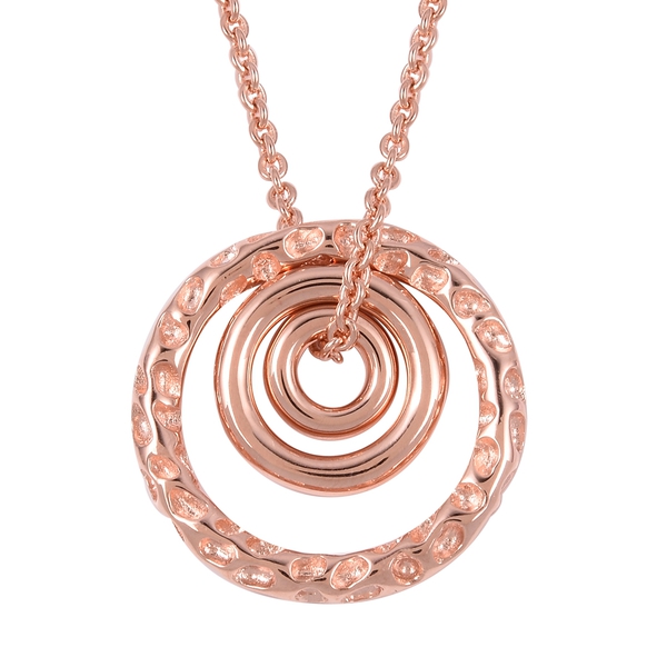 RACHEL GALLEY Circle Necklace in Rose Gold Plated Sterling Silver