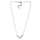 Diamond and Multi Gemstones Necklace (Size 18 with 2 inch Extender ) in Platinum Overlay Sterling