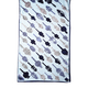 LA MAREY 100% Glossy Mulberry Silk Sceptre Pattern Blue Scarf (175x52cm)