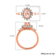Morganite and Natural Cambodian Zircon Ring in Rose Gold Overlay Sterling Silver 1.36 Ct.