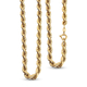 Hatton Garden Close Out Deal - 9K Yellow Gold Rope Necklace (Size - 22) With Spring Ring Clasp, Gold