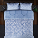 SERENITY NIGHT Printed Comforter (Size 220x210Cm) and 2 Pillow Cover (Size 50x70Cm) - White & Light Teal