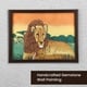 Handcrafted Gemstone Lion Painting (Size 32x4 Cm)