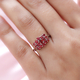 RHAPSODY 950 Platinum AAAA Red Sapphire Boat Ring 1.26 Ct.