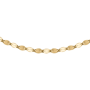 ILIANA 18K Yellow Gold Sparkle Forzatina Chain with Spring Ring Clasp (Size - 18)