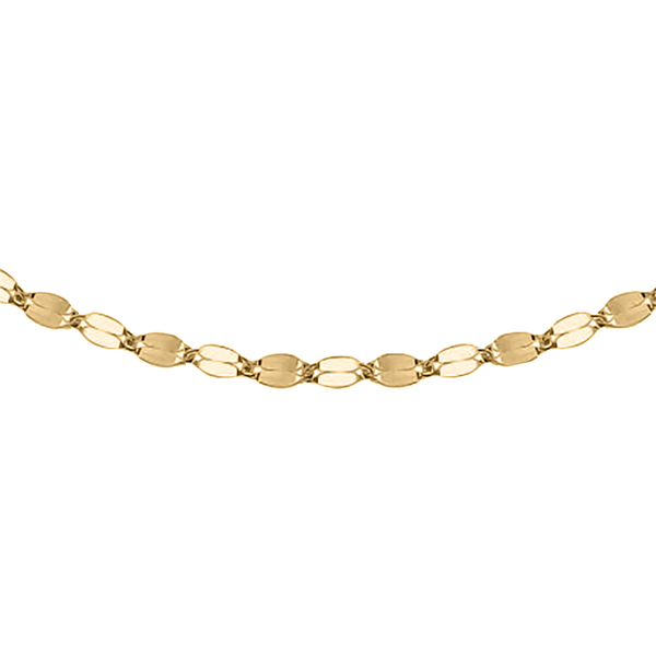 ILIANA 18K Yellow Gold Sparkle Forzatina Chain with Spring Ring Clasp (Size - 18)