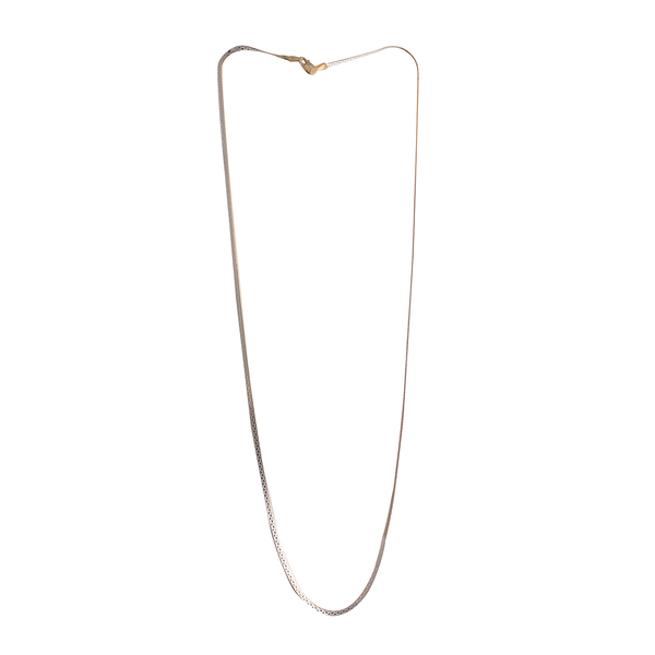 Close Out Deal 14K Gold Overlay Sterling Silver Chain (Size 24), Silver wt 4.50 Gms.
