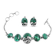 2 Piece Set - Malachite Bracelet (Size 8.5 with Extender) and Earrings (with Push Back) 78.50 Ct.