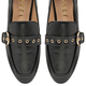 RAVEL Ramona Loafers with Gold Tone Buckle Detail in Black (Size 3)