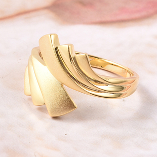 Sandblast Texture Collection - RACHEL GALLEY Yellow Gold Overlay Sterling Silver Bypass Ring