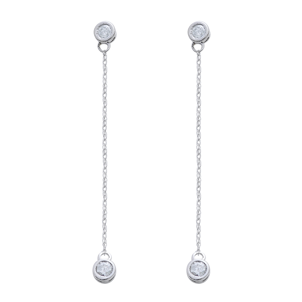 Constellation 9K W Gold SGL Certified Diamond (Rnd) (I3/ G-H) Drop Earrings (with Push Back) 0.500 C